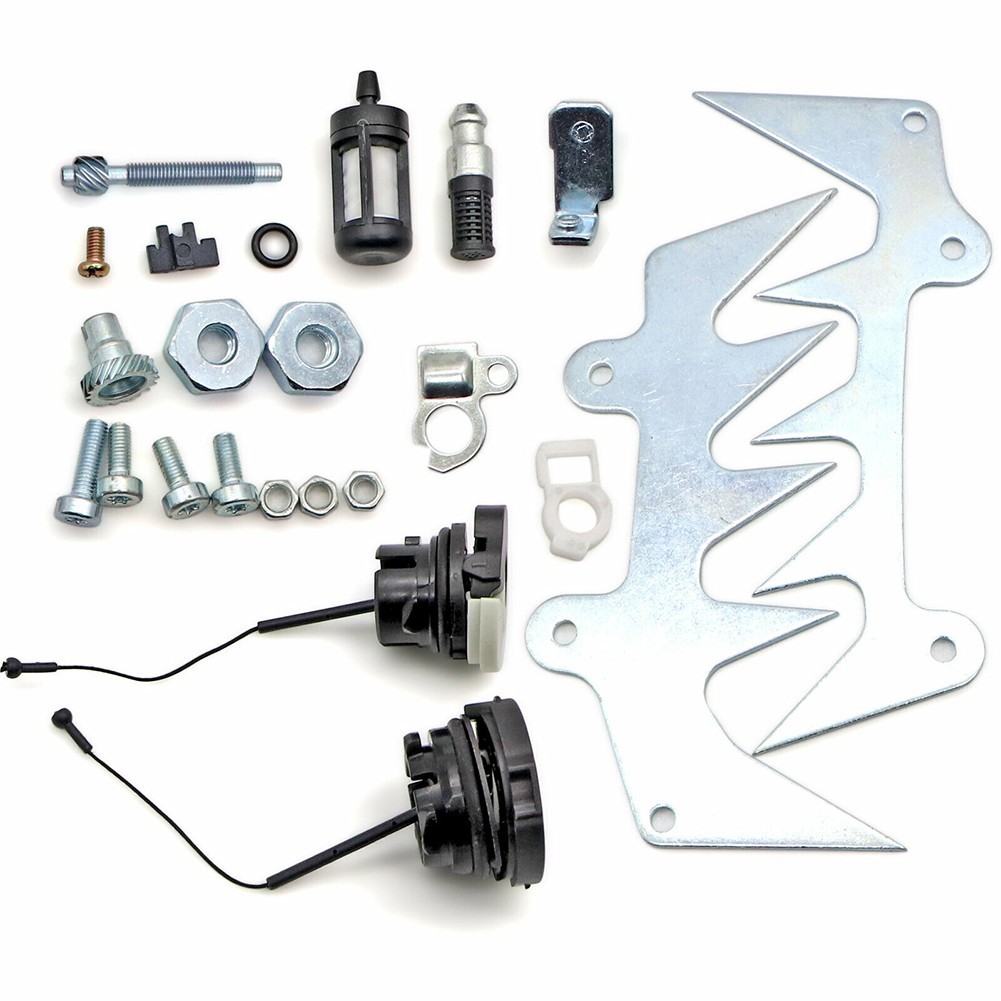 Spike Felling Dog Chain Adjuster Set Fuel Filter Gas Cap Kit Oil Filter Parts