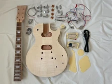 DIY Electric Guitar Kit LP Style Maple Veneer Mahogany Body Rosewood Fretboard