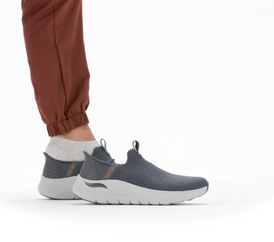 Skechers Shoes Men's Extra Wide Arch Fit Slip Ins Charcoal Comfort
