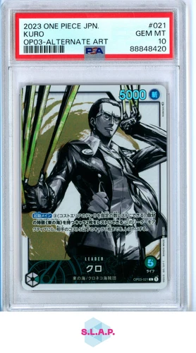 KURO ONE PIECE OP03-021 2023 PILLARS OF STRENGTH LEADER JAPANESE PSA 10