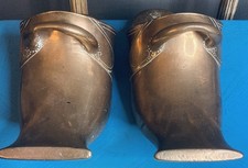 Pair Spanish Conquistador Style Brass Horse Saddle Stirrups Antique Equestrian