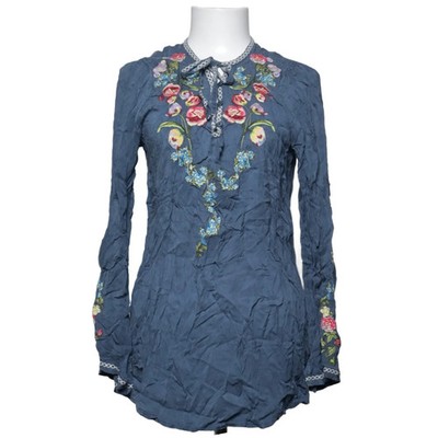 Johnny Was, Bluse, Größe: S, Blau/Mehrfarbig, Viskose, Blumen, Damen #y3w