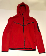 Nike Herren Techfleece M Rot Kapuze Logo durc...