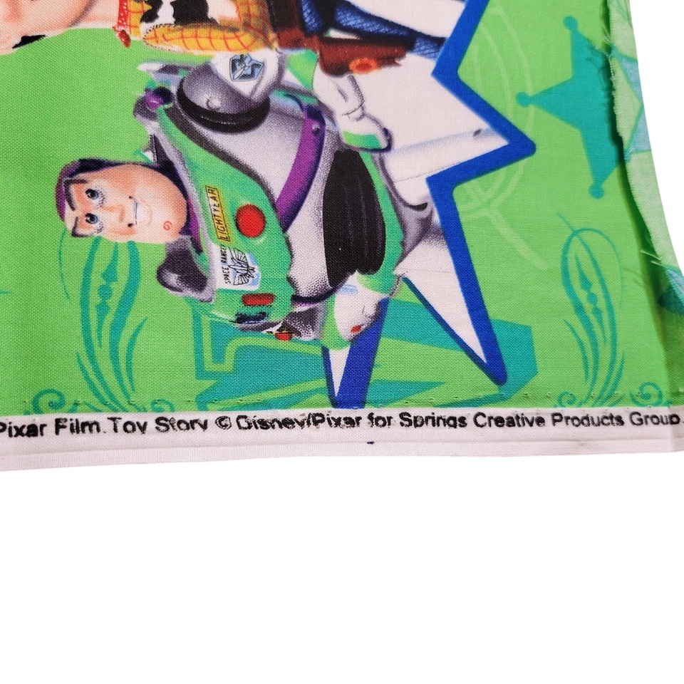 Cotton Fabric Green Buzz Woody Toy Story Disney Pixar 44x33 Quilting Sewing - Image 4 of 4