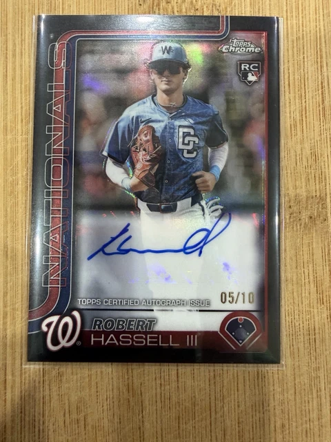 2025 Topps Chrome Update Robert Hassell III BLACK /10 #AC-RH Auto Rookie 🔥📈