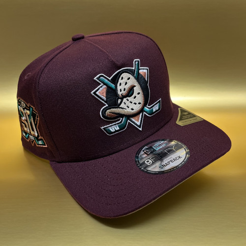 Anaheim Mighty Ducks NHL Plum 9fifty A-Frame Stretch Snapback - Bild 1 von 5