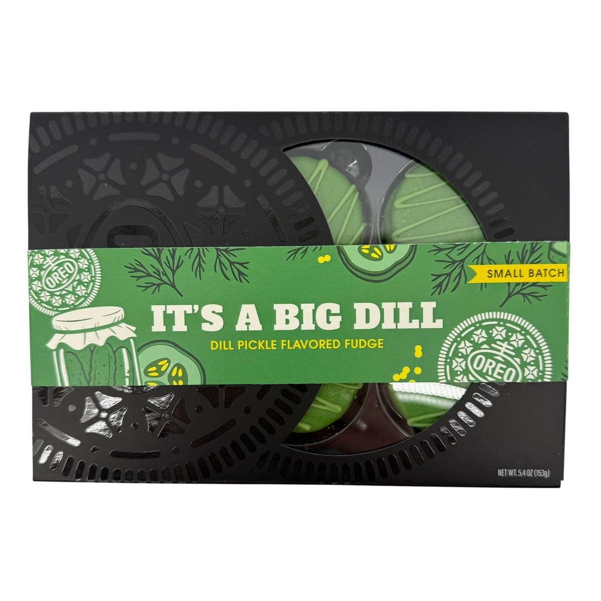 OREO Dill Pickle Flavored Fudge Cookies 6ct Limited Oreo ID Green