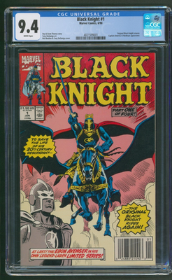 #ad #ad Black Knight #1 CGC 9.4 Marvel Comics 1990 $39.81