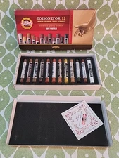 Koh I Noor Toison D'Or Artist Soft Pastel Set of 12 Brown Shades Unused