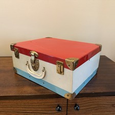 Vintage 1950s Red Roller Skate Carrying Case 15.5" x 13.5" x 6" SEE PHOTOS