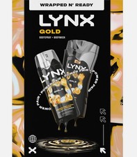 Lynx Gold Oud & Vanilla Body Wash and Deodorant Duo Gift Set New