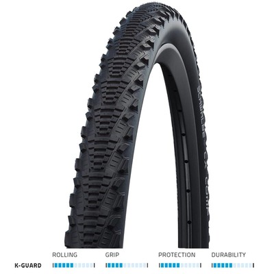 Schwalbe CX Comp K-Guard 700x35c Blk/Refl cycle bike tyre