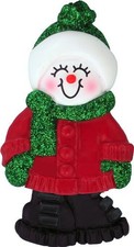 Female Name Snowgirl Gabriella Personalized Christmas Tree Ornament