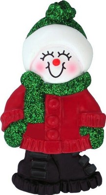 Snowgirl with Expression Mom Personalized Christmas Tree Ornament