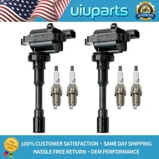 2X Ignition Coil + 4X Spark Plug For Mitsubishir Eclipse Chrysler Dodge MD362903