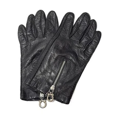 Salvatore Ferragamo - Black Leather Women's Gloves