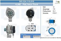 BV PSH Lichtmaschine Generator 110A 12V FüR Fiat Ducato Bus 120 Multijet 2.3 D