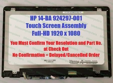 924297-001 HP Pavilion x360 14-BA003LA 14" LCD Display Touch Screen Assembly