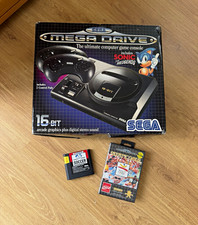 SEGA Mega Drive 16-Bit PAL Boxed Console Bundle w/ Cables, Controller & Games