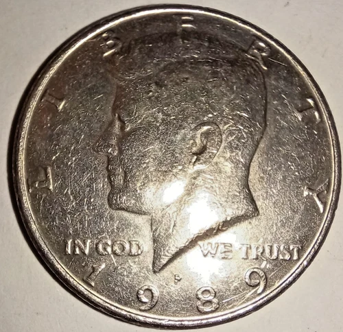 1989 P USA KENNEDY HALF DOLLAR - US FIFTY CENTS - 50 CENT COIN - 1989-P