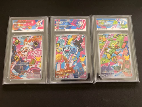 Pokemon 2026 - First Partner S2 - Scorbunny Sobble Grookey - Seq Set - ACE 10