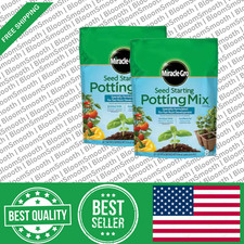 2-Pack Miracle-Gro Seed Starting Potting Soil Mix-16 Qt for Optimal Plant Growth