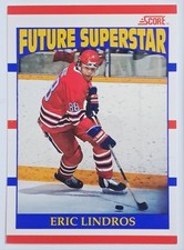 Eric Lindros 1990-91 Score Canadian #440 Future Superstar Rookie Card RC. rookie card picture