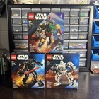 Lego Star Wars Mech Lot (75368, 75370 & 75369) Vader, Boba & Stormtrooper New