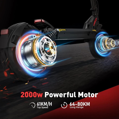 iScooter iX7PRO 10'' E-Scooter 2000WDual motor 54V/17.5AH Offroad Elektroroller - Bild 3 von 16