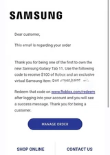 $100 Dollars Of Robux And An Exclusive Virtual Samsung Item Promo Code