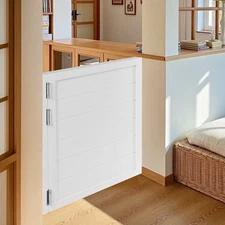 White 180° Partition Door Entrance Single Door 80cm*90cm Wooden Swing Door