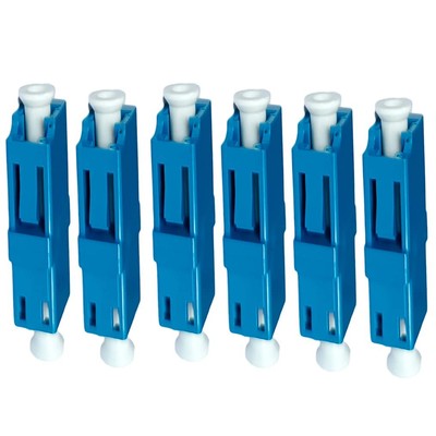 6 Pcs LC to LC Simplex Single Mode Fiber Optic Optical Adapter Coupler Connector