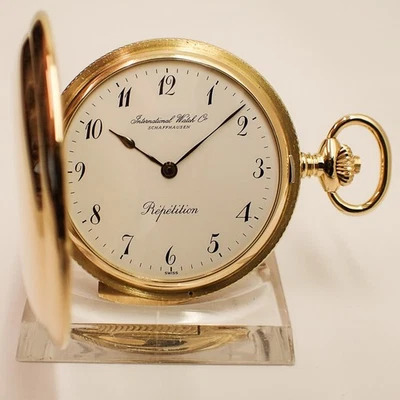 IWC SAVONETTE TASCHENUHR 5 MINUTEN REPETITION 49mm 125g BOX PAPIERE UHR GOLD 18K - Bild 1 von 4