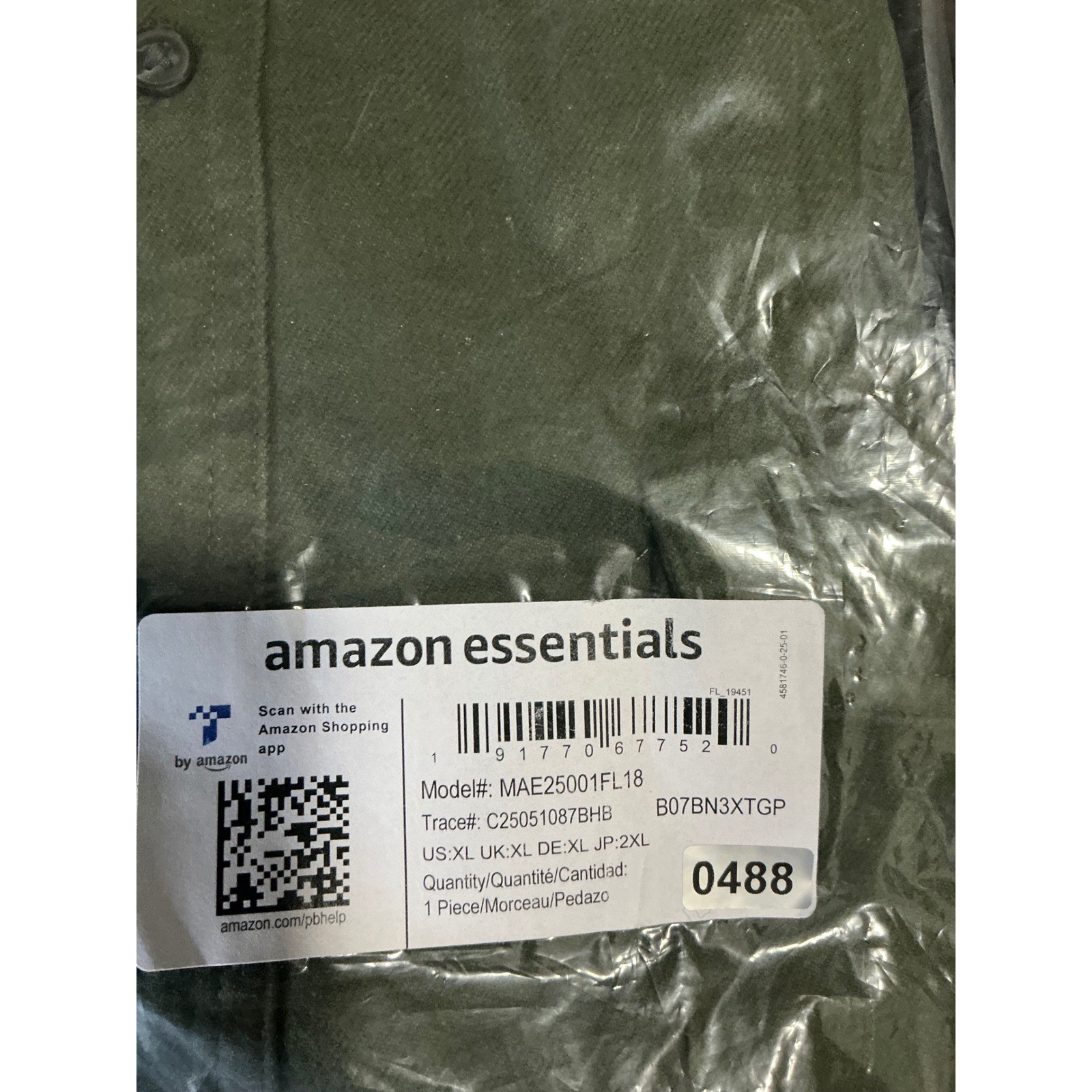 Amazon Essentials Mens Flannel Shirt Olive Green Regular Fit XL MAE25001FL18 thumbnail 10