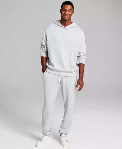 And Now This Men's Grey Cozy Fleece Hoodie - Sz S - NWT $39 - Picture 4 of 8