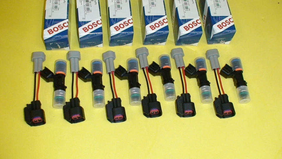 6 nuevos inyectores de combustible originales Bosch EV14 52lb 550cc actualización para Infiniti G35 G37 Foto 2 de 4