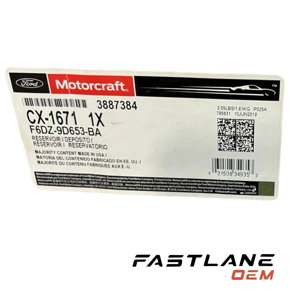 Ford Crown Victoria 1998-2004 depósito de vapor nuevo OEM F6DZ-9D653-BA Foto 3 de 4