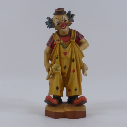 Holzfigur Clown Piccolo Holzschnitzerei Edgar Schwer Oberammergau 24,5 cm - Bild 1 von 16