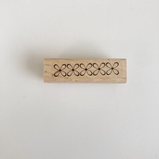 Flower Border Wood Rubber Stamp