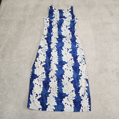 blue and white hawaiian dress Jagger Scalloped Strapless Linen Mini Dress main image 1
