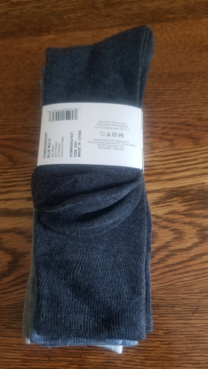 Calvin Klein Men's 4-Pairs Lightweight Crew Socks Blue/Gray | eBay