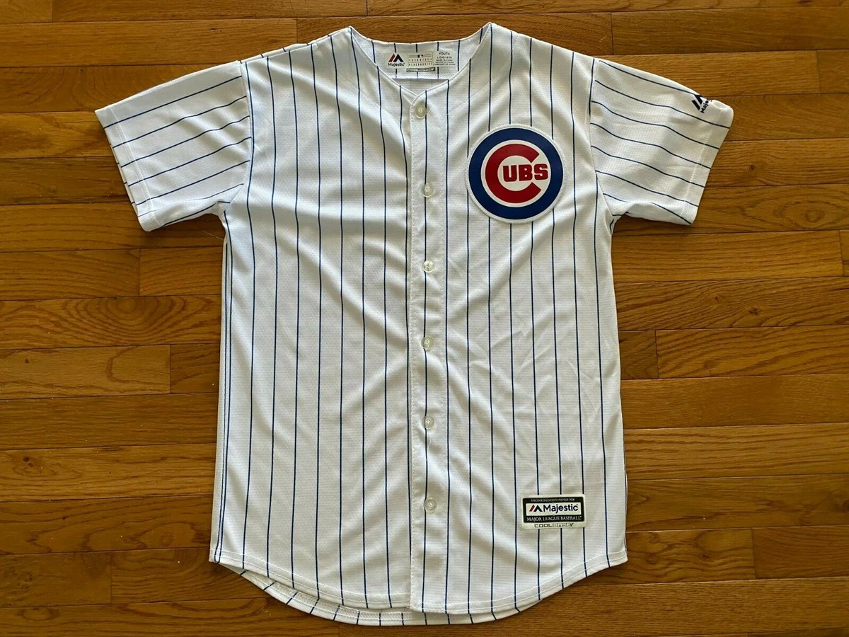 Addison Russell #22 Chicago Cubs MLB Jersey Youth L 14-16 Majestic  Pinstripe