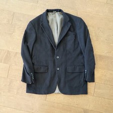 VTG Oscar De La Renta Jacket Black Wool Cashmere Brushed Blazer Sport Coat 40R