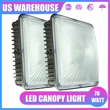 LED Canopy Light 2Pack 70W,Gas Station,Street,Commercial,Area & Outdoor Lighting
