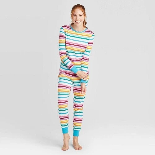 Rainbow striped pajamas new arrivals
