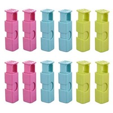 12 Pack Bread Bag Clips Easy Squeeze and Lock Food Storage Bag Clips