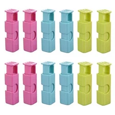 12 Pack Bread Bag Clips Easy Squeeze and Lock Food Storage Bag Clips
