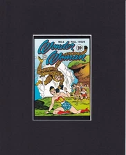 8X10" Matted Art Print DC Comic Book Cover: Wonder Woman #6 (1943)