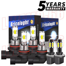 For GMC Yukon XL 1500 2500 2000-2006 LED Headlight High/Low Fog Light Bulbs Kit