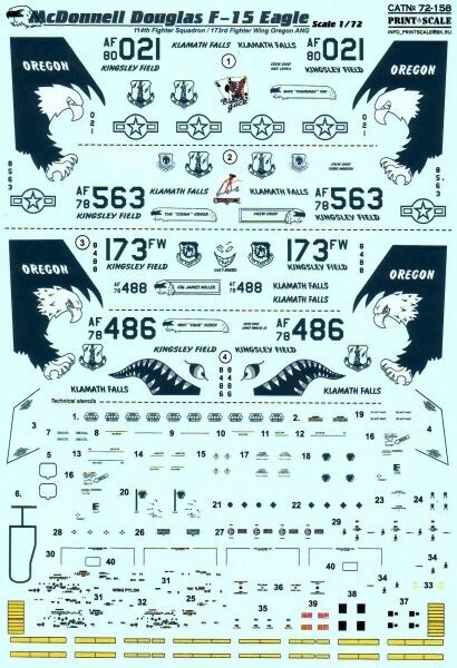 Decal For Mcdonnell Douglas F 15 Eagle 1 72 Print Scale 72158 For Sale Online Ebay